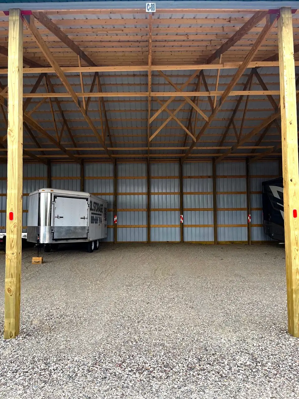 Outdoor RV and trailer storage at 3L Storage in Blackfoot, Idaho